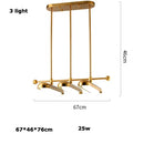 GobekUsa Gold Iron Glass Chandelier for Dinning Room - Art Deco Lighting