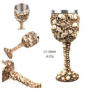GobekUsa Dragon King Goblet 200ml: Retro Stainless Steel Wine Glass Gothic Whiskey Cup