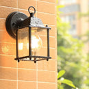 GobekUsa Black Finish Wall Lantern with Frosted Glass Shade for Outdoor Use