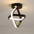 GobekUsa Black Square LED Ceiling Lamp: Modern Lighting for Corridor, Aisle, Cloakroom, Balcony