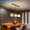GobekUsa Crystal LED Pendant Chandelier for Dining Living Room Decor