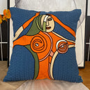 GobekUsa Abstract Embroidery Pillowcase 45x45cm Picasso Decorative Throw Pillows Sofa & Car