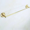 GobekUsa Gold Brass Bathroom Accessories Set: Robe Hook, Paper Holder, Towel Bar, Towel Ring