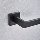 GobekUsa Black Bathroom Accessories Set: Robe Hook, Towel Rail, Shelf, Paper Holder