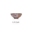 GobekUsa Japanese Style Handmade Fortune Cat Ceramic Bowl - Eco-Friendly Porcelain Bowl