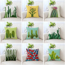 GobekUsa Cactus Hand Painting Decorative Pillowcase for Sofa, Chair Cushion Home Decor