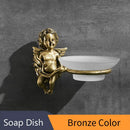 GobekUsa Angel Style Gold Soap Dish Holder for Bathroom Wall Mounted