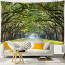 GobekUsa Jungle Path Mandala Tapestry Wall Hanging: Psychedelic Witchcraft Bohemian Nature Scenery