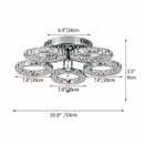 GobekUsa Crystal Nordic LED Ceiling Chandelier for Modern Indoor Lighting