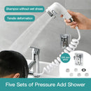 GobekUsa 3 Modes White Water Faucet Handheld Shower Nozzle for Bathroom and Kitchen