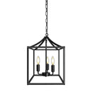 GobekUsa Black Farmhouse Chandelier for Dining Kitchen Living Room E14 Lamp