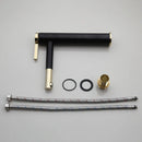 GobekUsa Black Ceramic Hand-Painted Washbasin with Swivel Brass Faucet