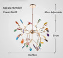 GobekUsa Agate Branch Chandelier - Nordic Glass LED Globe for Bedroom, Kitchen, Dining Room