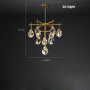 GobekUsa Diamond Crystal Stone Lustre Chandelier for Dinning Room