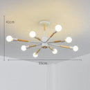 GobekUsa LED Wooden Ceiling Lights w/ E27 Bulb for Modern Livingroom & Bedroom