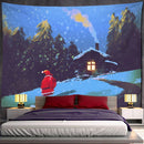 GobekUsa Camel Starlight Oil Painting Tapestry Wall Hanging - Christmas Boho Psychedelic Home Decor