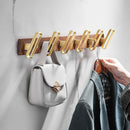 GobekUsa Brushed Gold Wood and Aluminum Robe Hook Towel Hanger for Bathroom and Kitchen