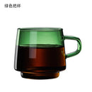 GobekUsa Glass Coffee Mug Tumbler | Colorful Heat-Resistant Tea Juice Cup