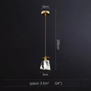 GobekUsa Gold Crystal Pendant Light Chandelier for Living Room Kitchen LED Art Deco