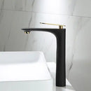 GobekUsa Black & Gold Basin Faucet | Bathroom Sink Tap Hot Cold Mixer Tap