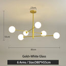 GobekUsa Black/Gold G9 LED Chandelier for Living Room Bedroom Modern Pendant Lighting