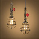 GobekUsa Iron Pipe Pendant Lights Holder Retro Loft Indoor Ceiling Hanging Lamp