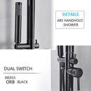 GobekUsa LED Black Outdoor Shower Set with 10" Rainfall Head