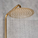 GobekUsa Gold Polish 8" Rain Shower System Wall Mounted Bathtub Faucet