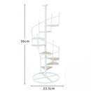 GobekUsa 8-Layer Stair Shape Iron Plant Stand with Wood Plate