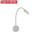 GobekUsa LED Reading Wall Lamp 3W Flexible Hose Sconce for Bedroom Study & Book Light