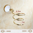 GobekUsa Gold & White Bathroom Accessories Set: Corner Shelf, Paper Holder, Towel Holder, Toilet Brush Holder, Towel Rack