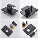 GobekUsa Black Shower Set with Handshower and Rotate Bath Spout