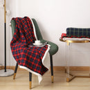 GobekUsa Cozy Coral Fleece Plaid Blanket - Soft & Warm Flannel Bedspread