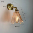 GobekUsa Clear Glass LED Wall Sconce | Modern Copper Bathroom Mirror Stair Light