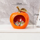 GobekUsa Apple Hollow Golden Ceramic Art Crafts Candy Jar Storage Home Decor