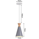 GobekUsa Industrial Gray Pendant Light with LED for Living Room, Foyer - Modern Luminaire