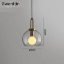 GobekUsa Luxe Glass Ball Pendant Lights: LED Nordic Hanging Lamp for Home Art Decor