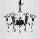 GobekUsa Black Wrought Iron Chandelier LED Candle Frame Chandelier for Foyer, Living & Dining Room
