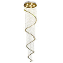 GobekUsa Crystal Chandeliers: Modern Spiral Living Room Lighting for Stair Lamp, Bedroom, Hotel Hall