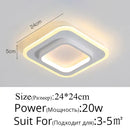 GobekUsa LED Ceiling Lights for Bedroom Kitchen Modern Round Square Lighting Fixtures