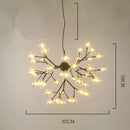 GobekUsa Heracleum Firefly Glass Ball Chandelier: Gold Luxury Lighting for Dining Kitchen Staircase