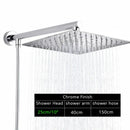 GobekUsa Black Ultrathin Rainfall Shower Head with Arm Bracket, Hose & Faucet Set