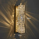 GobekUsa Gold Chrome Crystal Wall Sconce LED Lamp for Living Room Bedroom TV Background Lighting