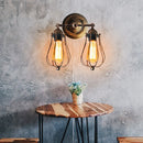 GobekUsa Adjustable Industrial Wall Light Rustic Wire Metal Cage Sconce