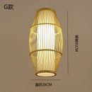 GobekUsa Japanese Bamboo Chandelier Lights for Bedroom Living Room Tea Room Zen Lamps