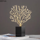 GobekUsa Alloy Coral Crafts on Crystal Base for Stylish Desktop Decor