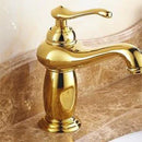 GobekUsa Gold Brass Bathroom Basin Faucet with Ceramic Mixer Tap