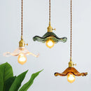GobekUsa Green Glass Hanging Light: Modern LED Pendant Lamp for Living and Dining Room