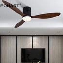 GobekUsa 52" Black DC Ceiling Fan, Remote Control, No Light