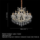 GobekUsa Crystal Candle Chandelier: Elegant LED Pendant Lamps for Home, Hotel, Villa Hall